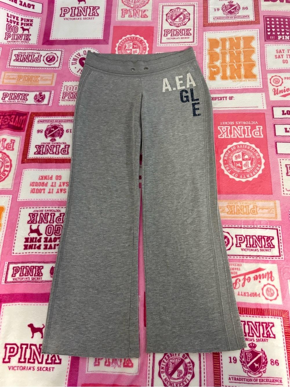 American Eagle vintage Gray Wide-Leg Sweatpants